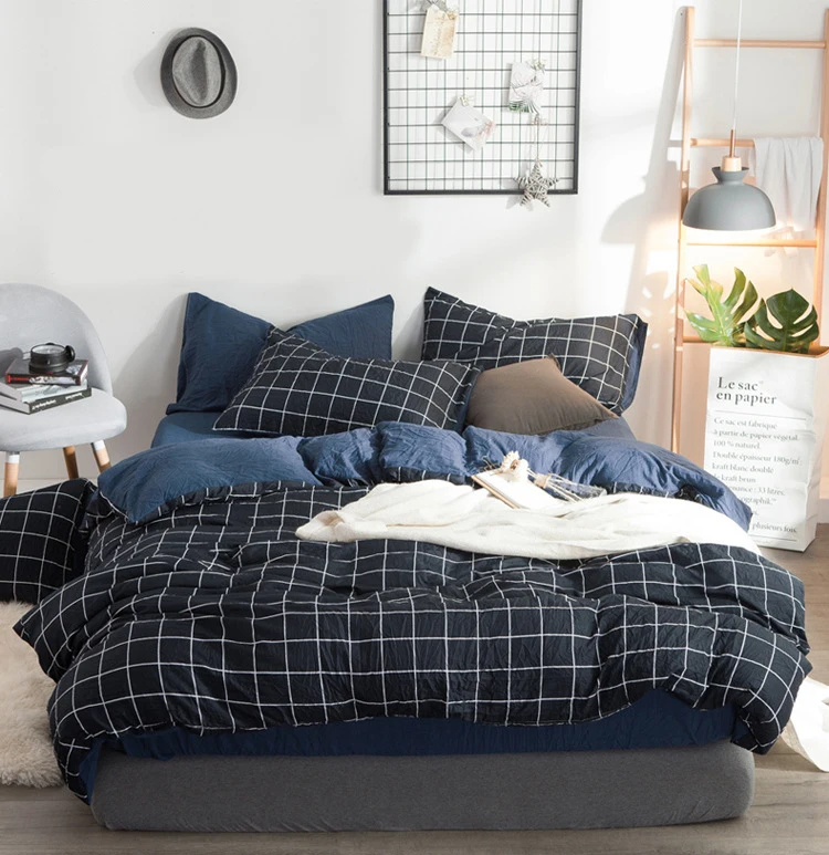 السيدة يا المنسوجات المنزلية منقوشة حاف غطاء القطن شريط مثلث هندسية المطبوعة مصمم طقم سرير اليدوية نوم أغطية سرير