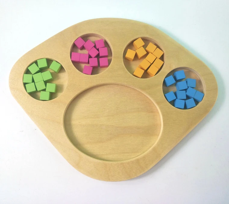 3059colore сортировочный лоток sensral montessori материалы для дома и школы обучающие игрушки для детей деревянные игрушки