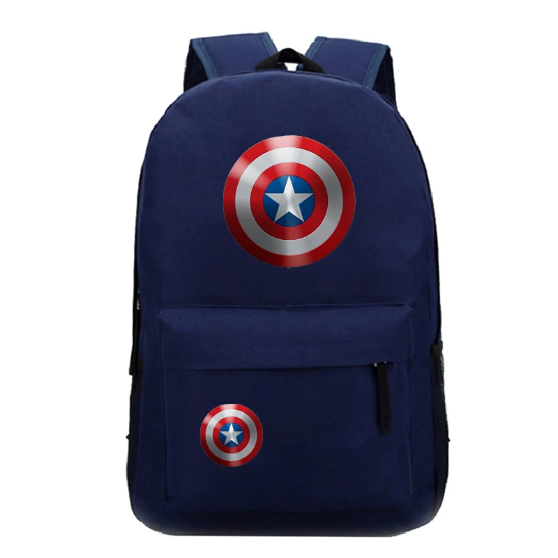 Высококачественный капитан Американский Рюкзак Steve Rogers, детские сумки для мальчиков и девочек, Модный популярный узор, дорожный рюкзак для мужчин и подростков