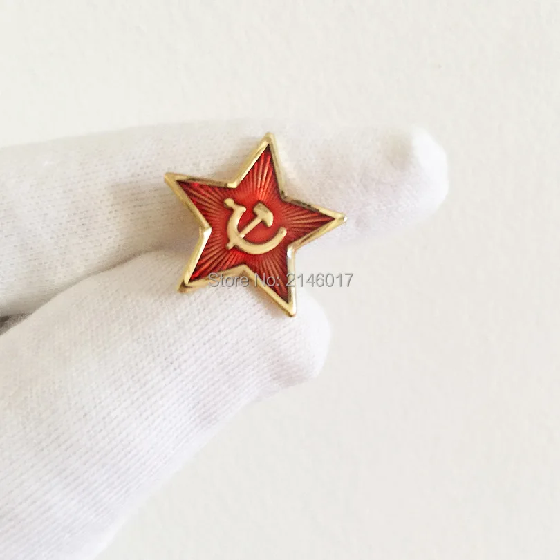 2 шт. 20 мм булавка для лацкана холодные войны российский логотип Красная | Булавки и значки -32822372404