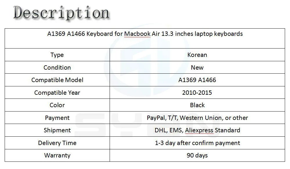 A1369 A1466 Клавиатура для ноутбука Macbook Air 13,3 дюймов ноутбук MD231 MD232 MC503 MC504 MC966 MD760 клавиатуры Фирменная Новинка 2010