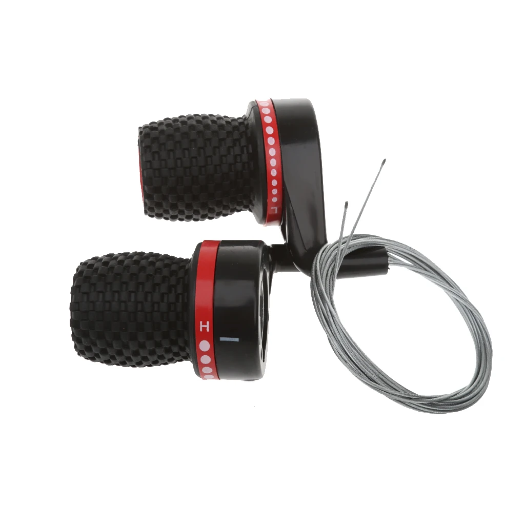 2pcs Universal MTB Road Bicycle Bike Twist Handlebar Grip Speed Shifter 18/21 Speed for Universal Type MTB Folding Road Bike