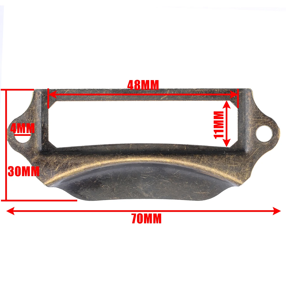 6 шт. античная латунь металлическая этикетка имя файла держатель для карт тянуть рамки ручка для коробки случае мебель фурнитура для шкафов