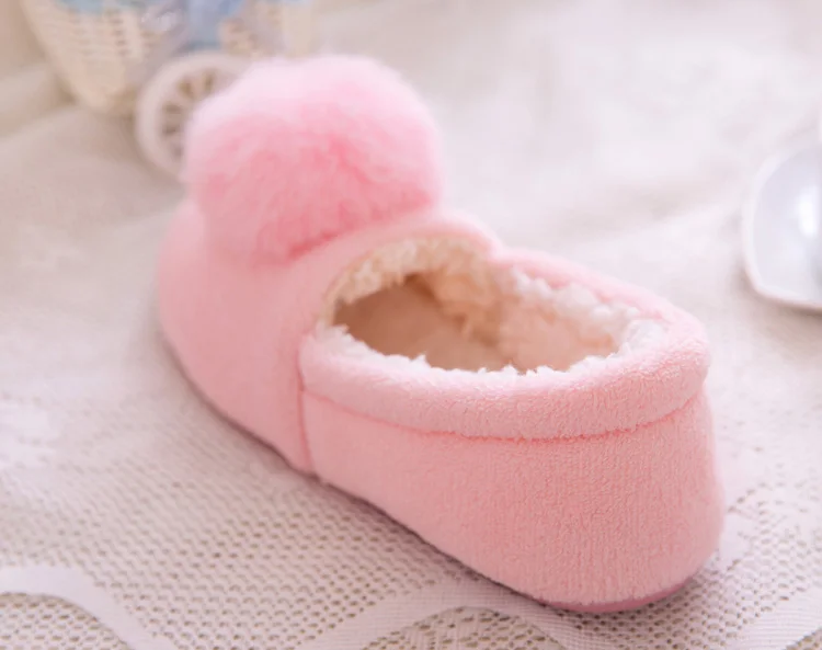 Millffy/домик для Бала с натуральным кроличьим мехом; сезон осень-зима; тапочки-тапочки; непромокаемая обувь принцессы; зимняя теплая домашняя обувь