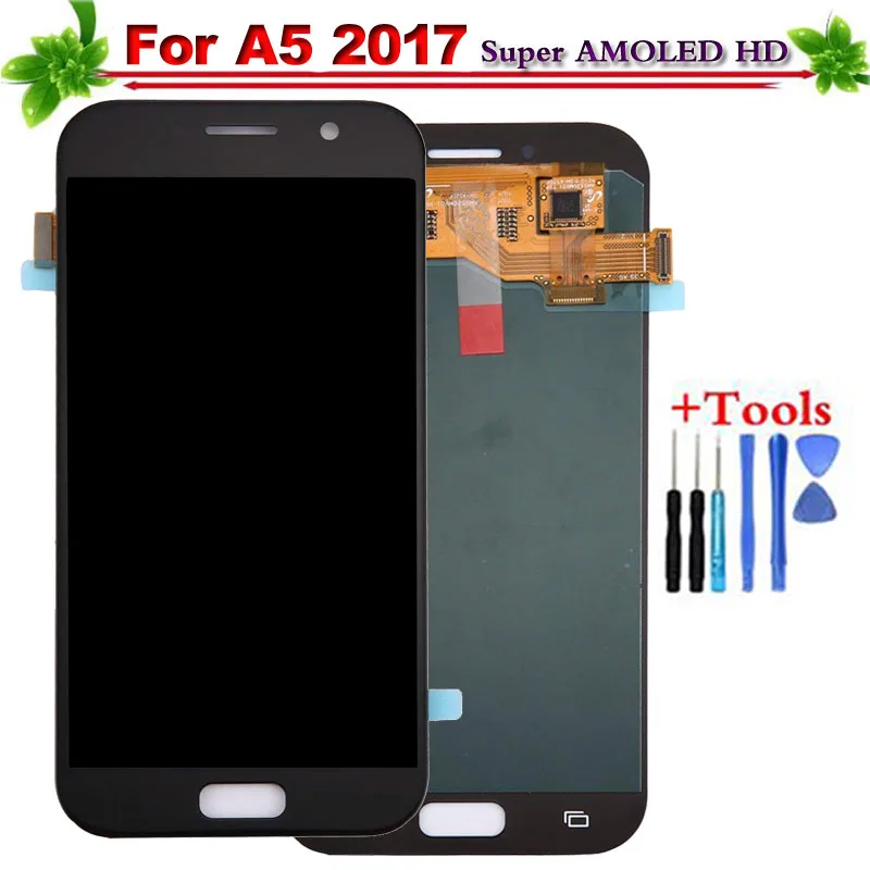 

5" for Samsung Galaxy A5 2017 A520F SM-A520F A520 LCD Display Touch Screen Digitizer Assembly Replacement Super Amoled