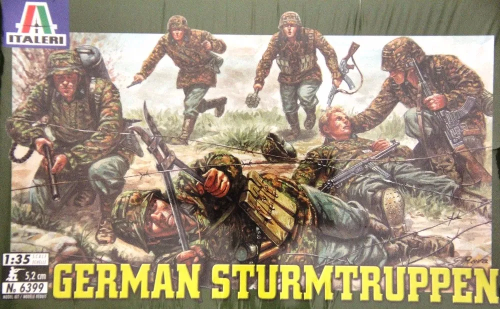 Out of print Italeri 1 35 German Storm Trooper Soldiers Figure Kit 6399