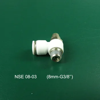 

40PC Pneumatic 8mm to 3/8'' PT Thread 90 Degree Quick Fitting white/NSE 08-03