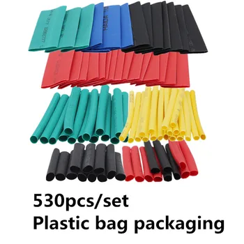 

127/164/328/530pcs/set Assorted Heat Shrink Tube Black/Colorful Wire Wrap Electrical Insulation Cable Sleeving 2-13mm 40%Off