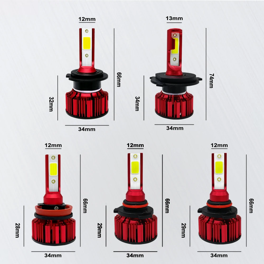 LSlight Автомобильные светодиодные лампы H4 H7 9005 HB3 9006 HB4 led H8 H9 H11 12 В 8000лм фары авто