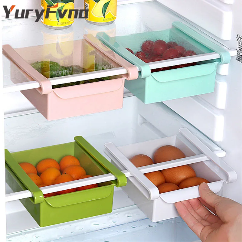 

YuryFvna Drawing Type Fridge Storage Box Refrigerator Holder Freezer Organizer Storage Rack Food Storage Container Holder