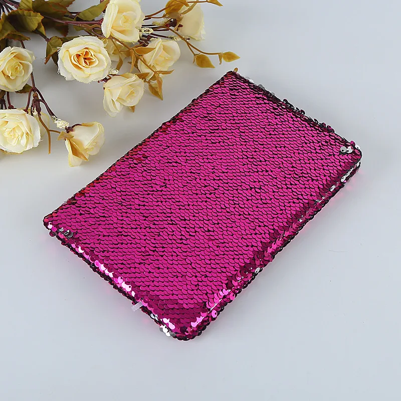 

Red Rose Book A5 Schedule Book 10 Colors Double-sided Flash Notebook Shine Hard copy Notebook Blank Page Graffiti Painting Book