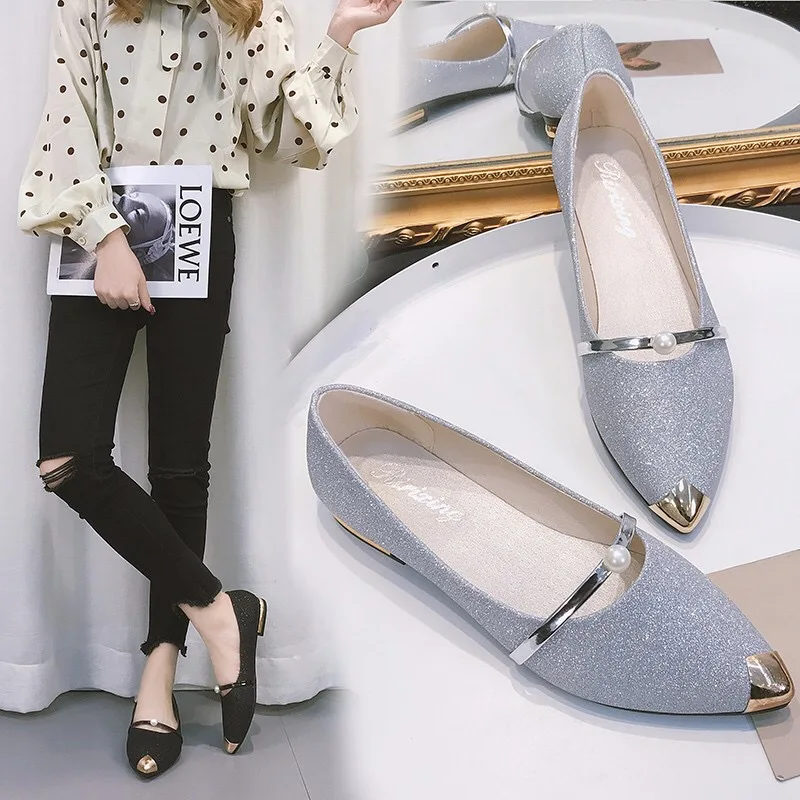 

XIAXUEER Lady's Shallow Mouth Casual Flat Slippers Shoes-3 colors