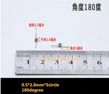 

10Pcs 0.5*2.8mm*3circles 304stainless Steel Small Torsion Spring Hardware DIY Springs 180degree