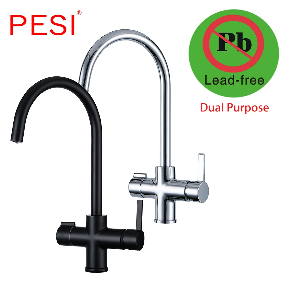 

All Brass Purifying Tap Lead-free Kitchen Drinking Water Tap For Filter Purify System such as Reverse Osmosis,Matte BlackChrome.