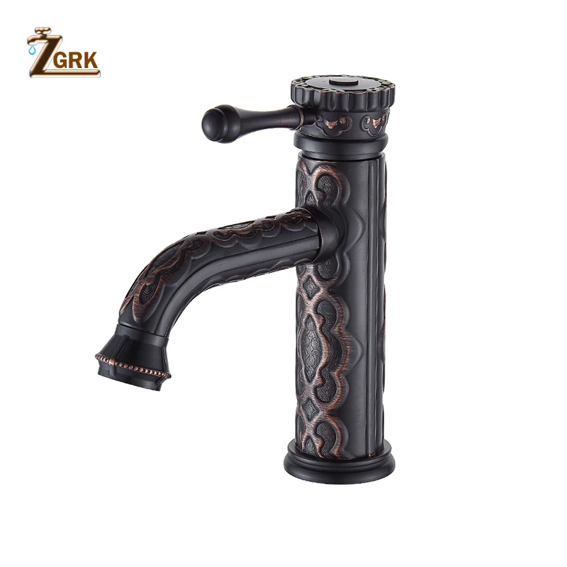ZGRK Bathroom Faucets Ceramic Classic Color Faucet Brass Bath Basin