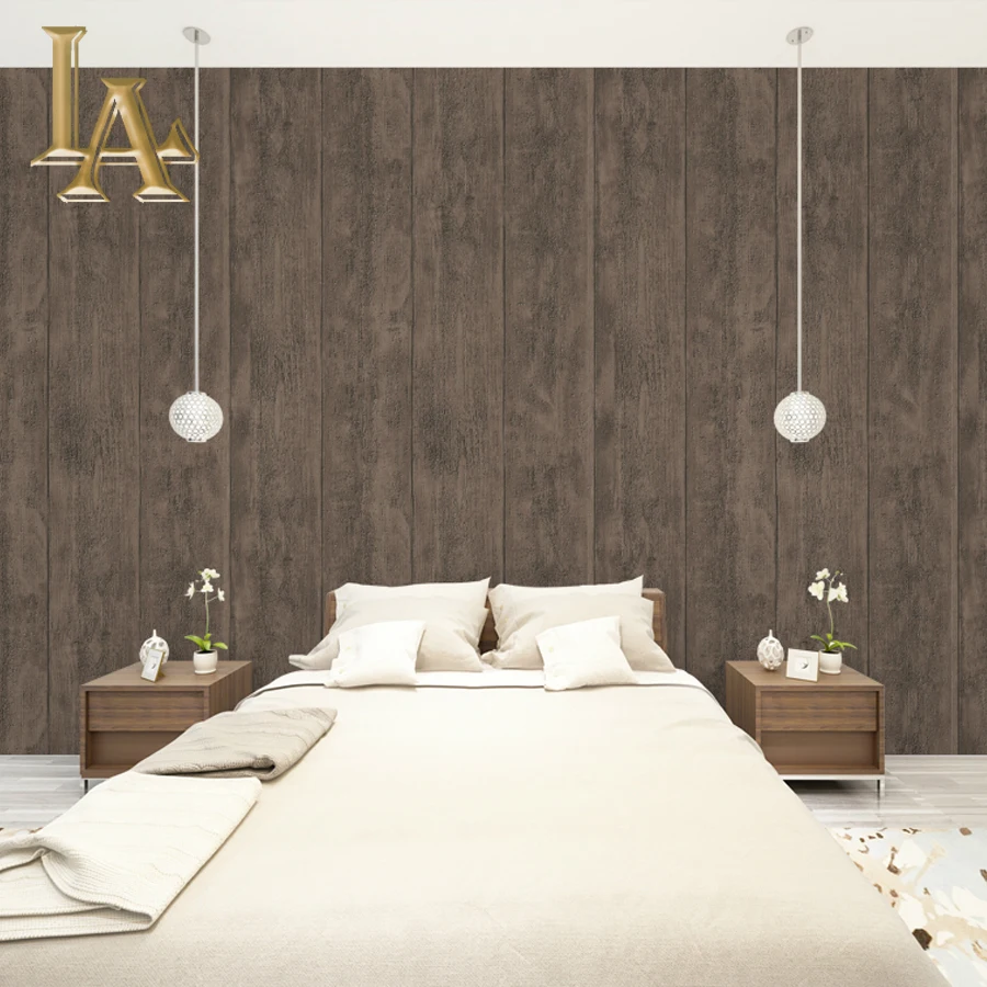 Modern Simple 3D Wooden Wallpaper For Walls Vinyl Wall Paper Rolls For Bedroom Living Room Sofa TV background Decor