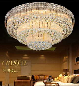 

Luxury LED Crystal lamps Living Room Ceiling Lights Atmosphere Living Room Lamp Crystal Light Round Lamps Lighting Large led