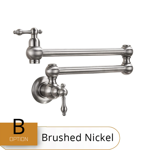 Nickel Single Handle Bathroom Kitchen Faucet One Hole Cold Water Folding Washing Basin Taps