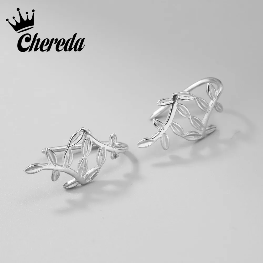

Chereda Earrings Vintage Fashion Hiphop Willow Tree branches Leaves Stud Earring For Women Accessories