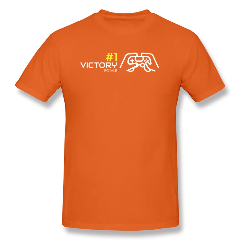 Victory-Video-Game-Controller-Royal- High Quality Men T-shirts Crewneck Short Sleeve 100% Cotton Fabric Tees Design T-Shirt Victory-Video-Game-Controller-Royal- orange