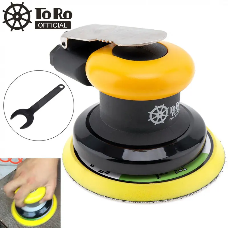 

TORO 5'' Pneumatic Sanders 10000RPM Random Orbital Sander Cars Polishers Air Tools Suitable for Grinding / Polishing