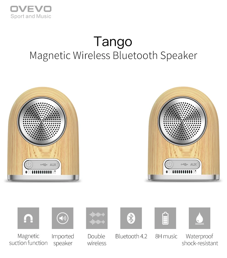 OVEVO Tango D10 Двойной Портативный беспроводной Bluetooth динамик Мини Bluetooth динамик s с магнитным наружным динамиком 3D стерео HiFi