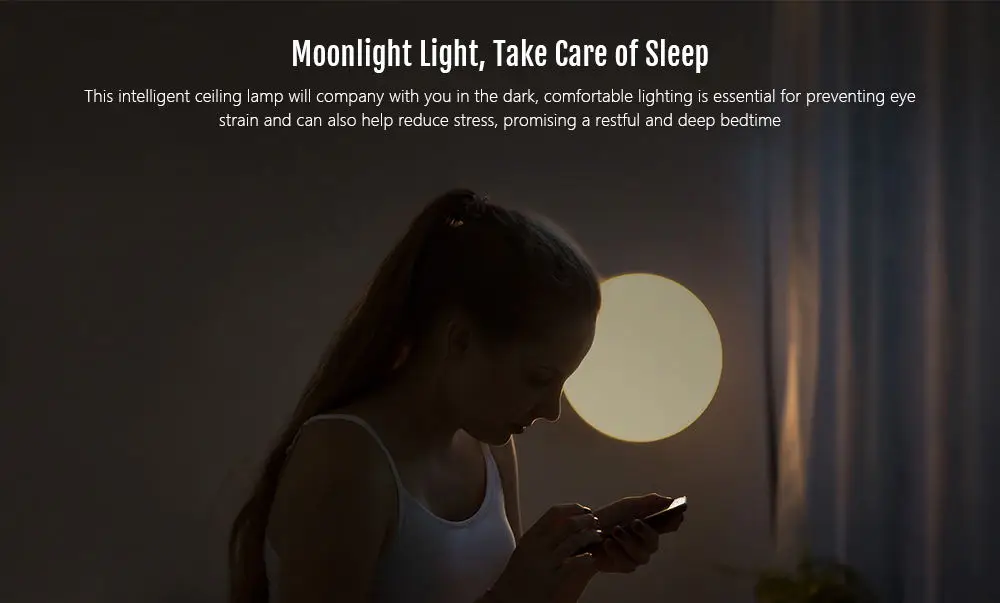 Yeelight YLXD01YL Intelligent LED Ceiling Lamp Dust Resistance Wireless Dimming Support Google Home 320 28W AC 220V