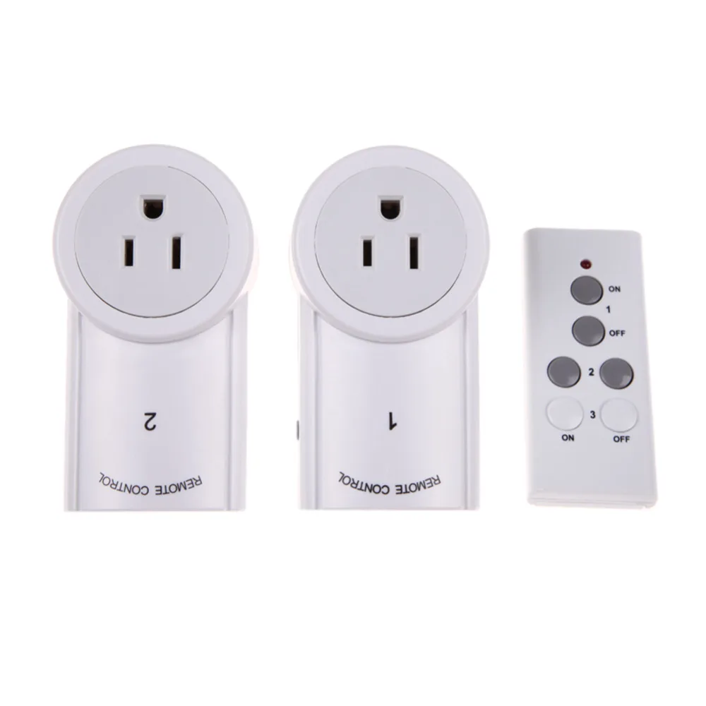 

High Quality 2 Pack Remote Control 12V 23A 433.92MHz Wireless Power Outlets Light for Switch Socket Plug US