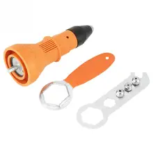 1 комплект Вставка Гайка клепки инструмент заклепки гайка пистолет адаптер+ гаечный ключ+ насадки для беспроводного сверла клепки адаптер электроинструменты