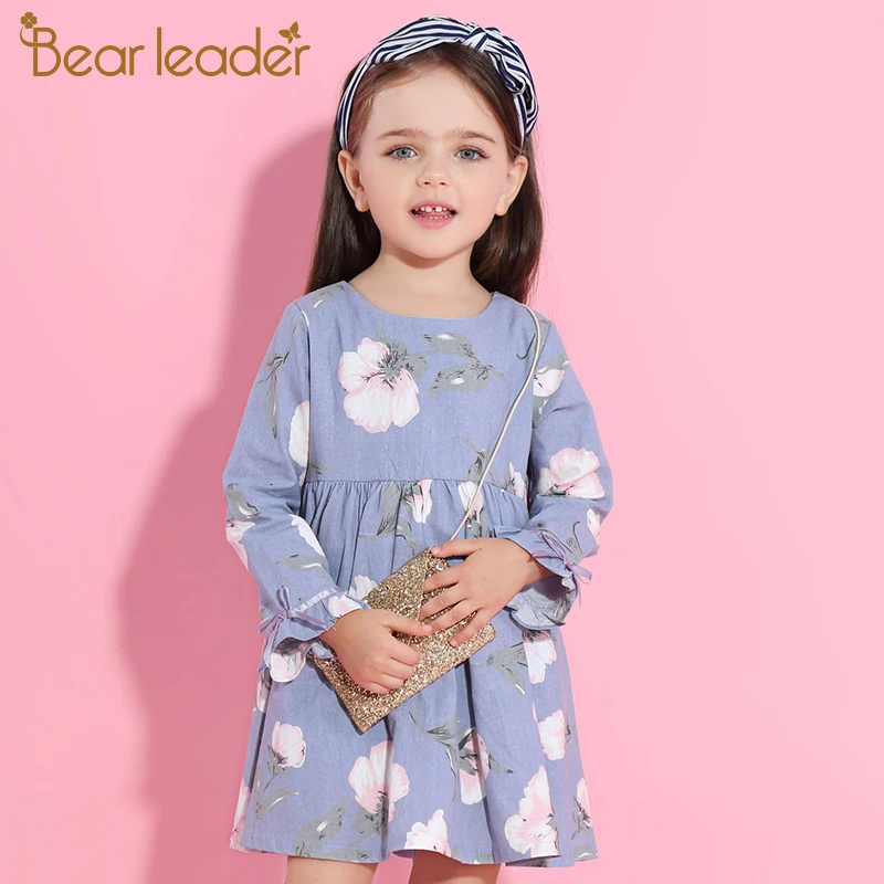 Bear Leader Girls Dress 2017New Brand Print Princess Dress Autumn Style Petal Sleeve Flowers Print Design For Children Clothes Bear Leader Girls Dress 2017New Brand Print Princess Dress Autumn Style Petal Sleeve Flowers Print Design For Children Clothes