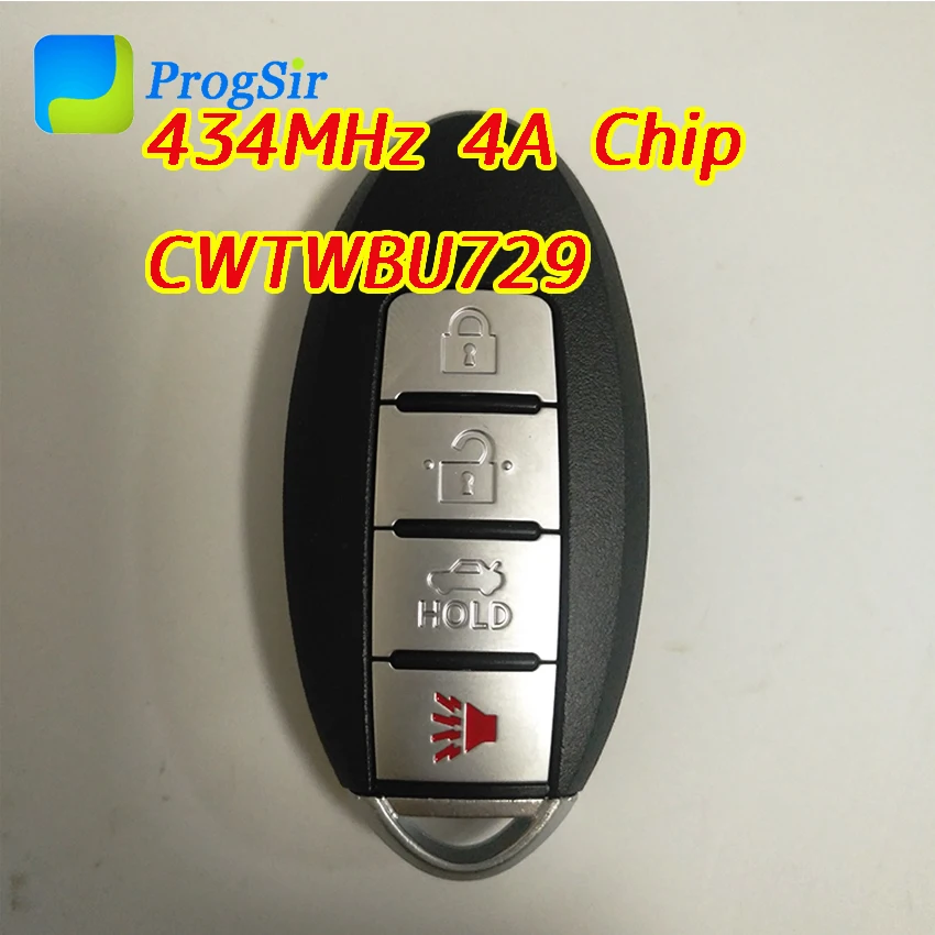 KR5S180144014 4 кнопки 434 МГц FSK умный Бесконтактный пульт дистанционного управления для Ниссан алтима Максима