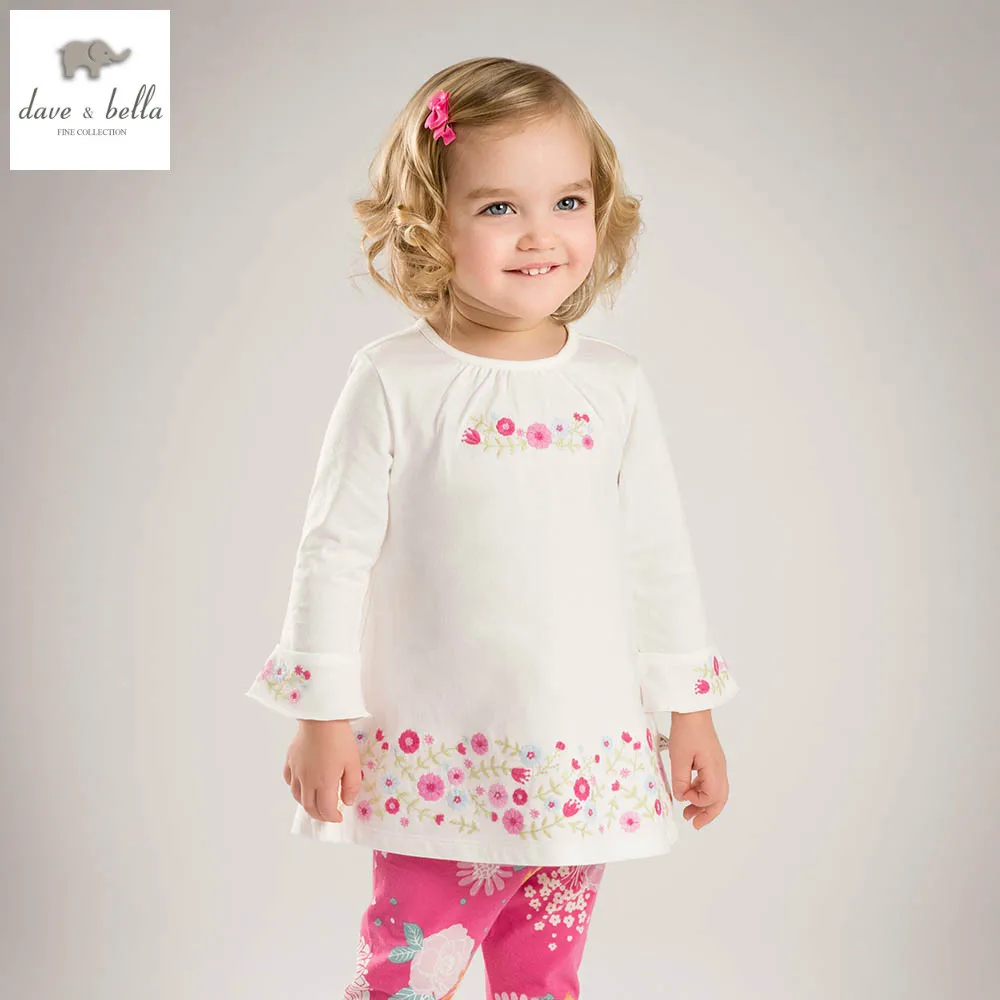 

DB4380 davebella spring baby girl vintage style princess dress baby retro dress kids birthday clothes girls dots white dress