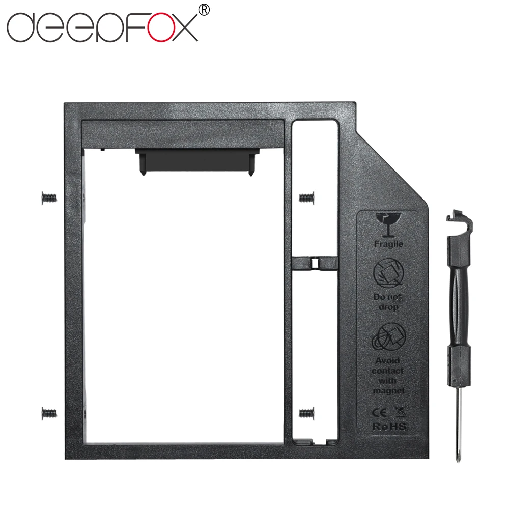 DeepFox Универсальный SATA 3 0 2nd HDD Caddy 9 5 мм для 2 &quot2 ТБ SSD чехол жесткий диск ноутбука DVD