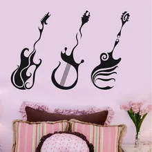 guitar removable decal art vinyl mural home room decor wall stickers high quality on hot selling new fashional designed decor