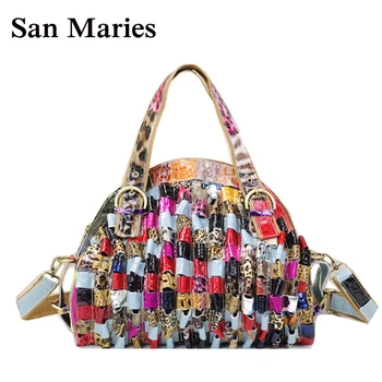 

San Maries 2020 New Shell Serpentine Pattern Women's Handbags Ruched Bag Ladies Hand Bags Large Capacity SAC A Main