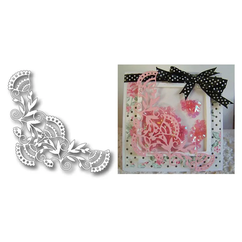 

Eastshape Bell Flower Corner 97*89mm Metal Cutting Dies for Scrapbooking Album Embossing Paper Crafts Diecut Stencil