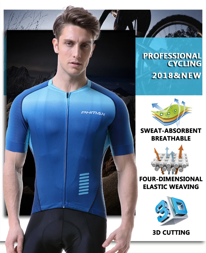 PHMAX Pro Джерси для велоспорта, летняя одежда для гоночного велосипеда, Ropa Maillot Ciclismo, Мужская одежда для горного велосипеда, одежда для велоспорта