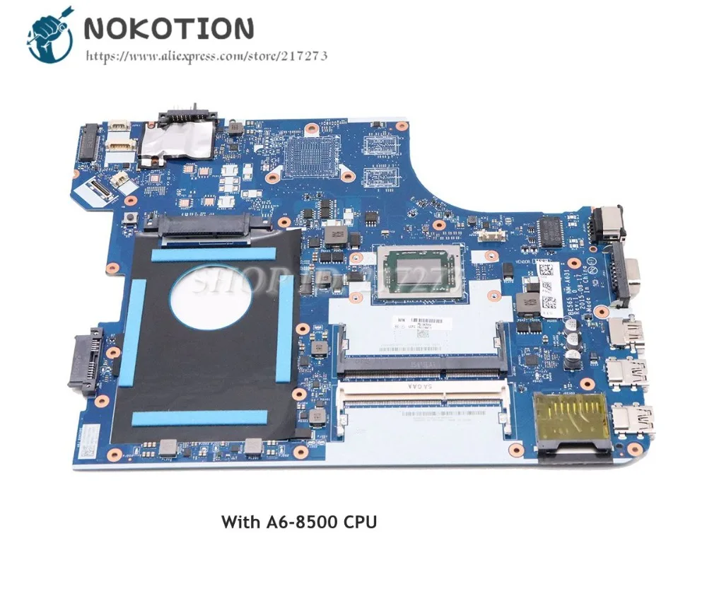 Promotion  NOKOTION 01AW115 BE565 NM-A631 MAIN BOARD For Lenovo Thinkpad E565 Laptop Motherboard A6-8500 CPU D