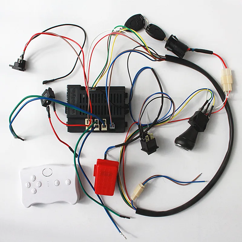 US $53.27 Children Electric Car Rx30 24v Kids Cycling Diy Upgrade Kit24v Speed Controller And 24g Bluetooth Remote Harness With Switches