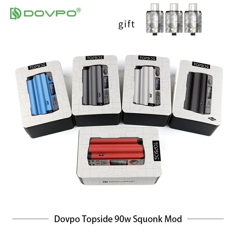 Best  Original Electronic Cigarettes Mods DOVPO Topside 90W Top Fill TC Squonk MOD 10ml Bottle Capacity S