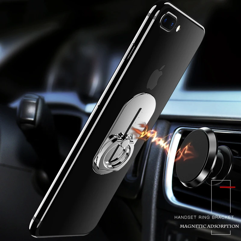 

Universal Finger Ring Mobile Phone Ring Holder Magnet Stand 360 Rotatable Slide Rail Pop Grip Car Holder Metal Magnetic Stand