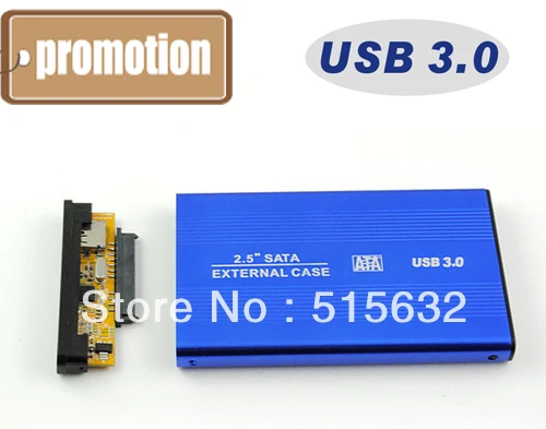 2," Высокоскоростной USB 3,0 HDD жесткий диск Внешний корпус sata HDD коробка синий