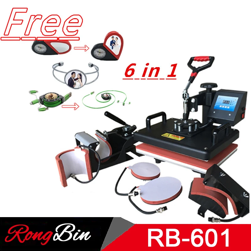 6 in 1 Combo Heat Press Machine Sublimation Heat Press Digital Heat Transfer Machine Printer For Mug Cap T shirt Phone cases 6 in 1 Combo Heat Press Machine Sublimation Heat Press Digital Heat Transfer Machine Printer For Mug Cap T shirt Phone cases