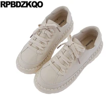 Женщин белый Традиционные китайские туфли Harajuku дизайнер зашнуровать повседневная замша плоские зеленый дам кроссовки Круглый носок Японский отправка капель красивая европейская последние весенняя осень Мода