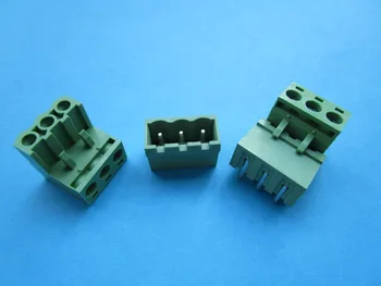 

100 Pcs Close Angle 3 pin 5.08mm Screw Terminal Block Connector Pluggbale Type