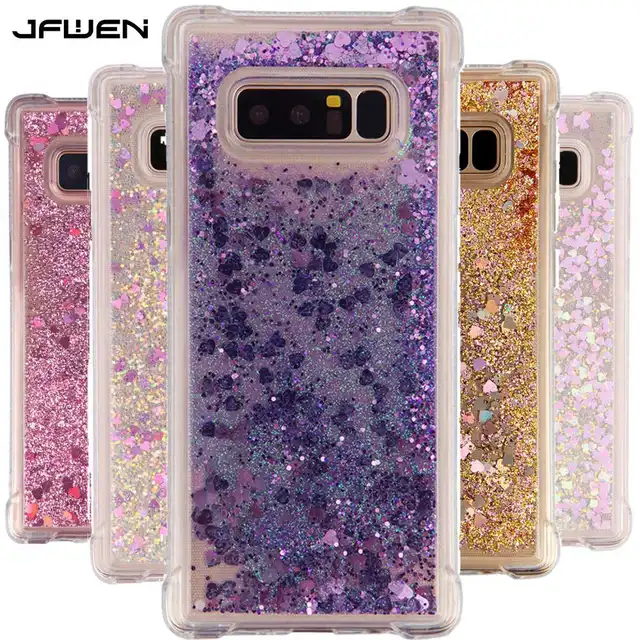 JFWEN For Samsung Galaxy Note 8 Case Luxury Glitter Liquid TPU