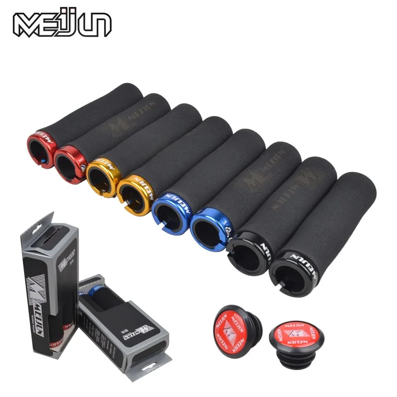 

MEIJUN MTB Bicycles Mountain Bikes Grip Aluminum Alloy Plugs Anti-Slip Sponge Lock on Handlebar Grips End Bar