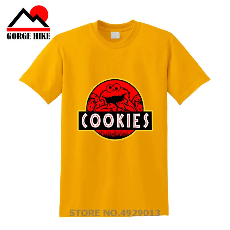 

Funny Cookie Monster t shirt Jurassic Design Park Sesame Street Muncher Novelty Men's Short Sleeve Tee Tops Plus Size T-Shirt