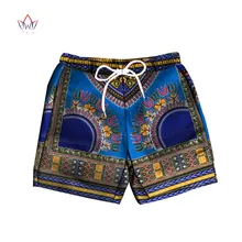 Мужские короткие штаны Дашики хлопок Африканский принт Короткие штаны Одежда индивидуальные пляжные короткие штаны Одежда в африканском стиле WYN614