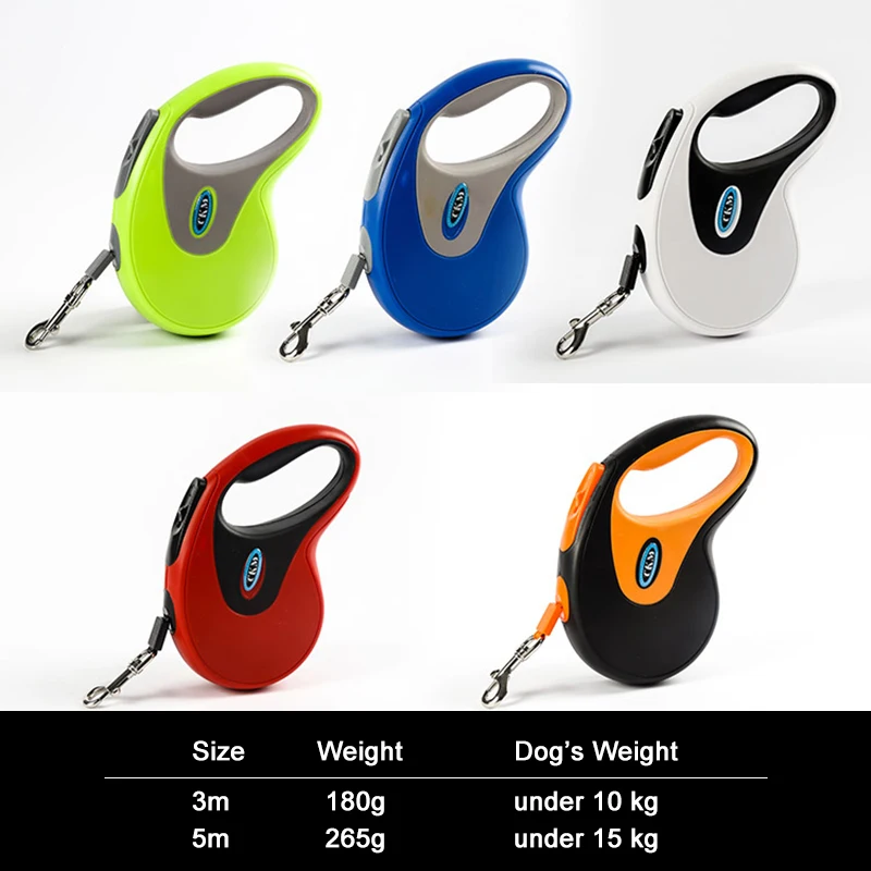 

Fenice Colorful Retractable Dog Leash Extending Puppy Walking Leads Pet Dog Running Leashes Hands Freely Great For Walking Dog